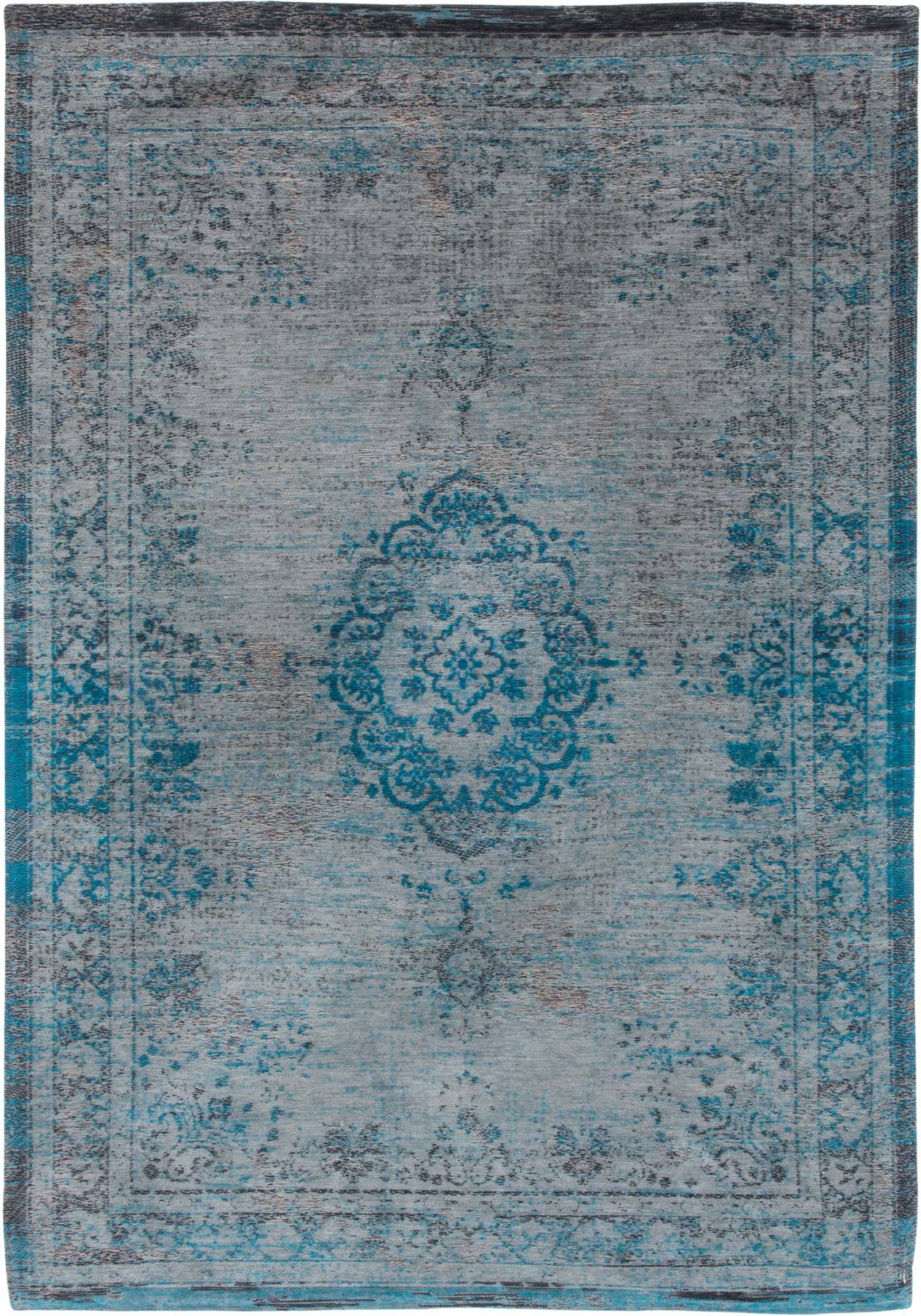 tapis Louis De Poortere LX8255 Fading World Medaillon Grey Turquoise