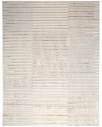 Nourison tapis Brush Strokes BSK04 BGESV BEIGE SILVER 8x10 099446899156