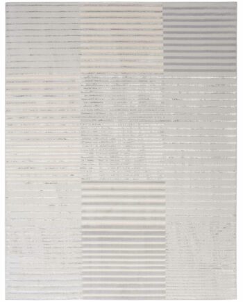 Nourison tapis Brush Strokes BSK04 SILGY SILVER GREY 8x10 099446899118