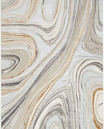 Nourison tapis Glitz GLZ21 GRYGD GREY GOLD 5x7 099446951151