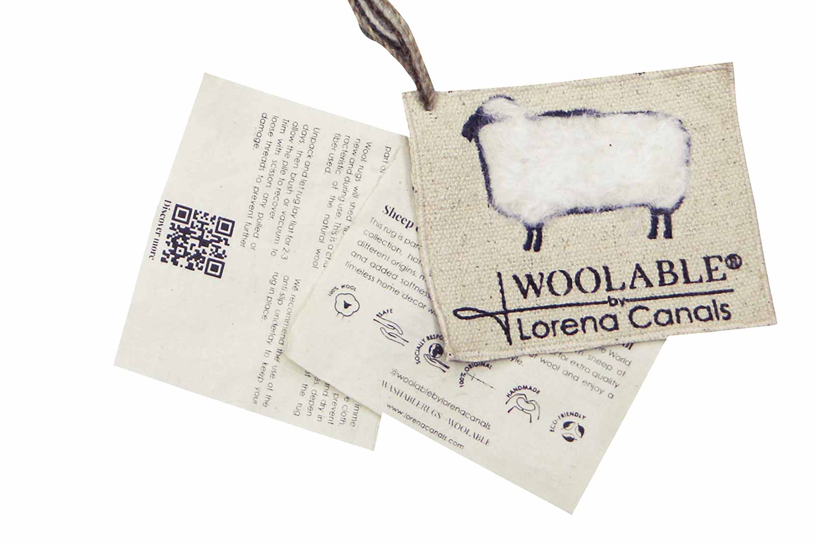 Lorena Canals Woolable tapis Arctic Circle Sheep White Round WO ARCTIC WH LB 1 1