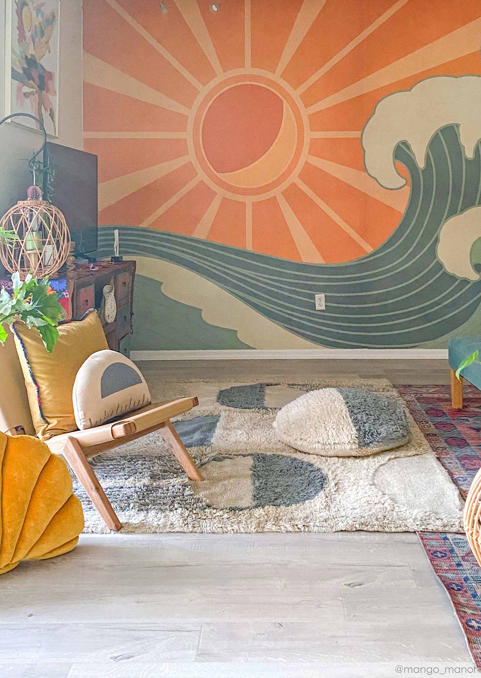 Lorena Canals Woolable tapis Sun Rays WO SUNRAY L SM mango manor 2