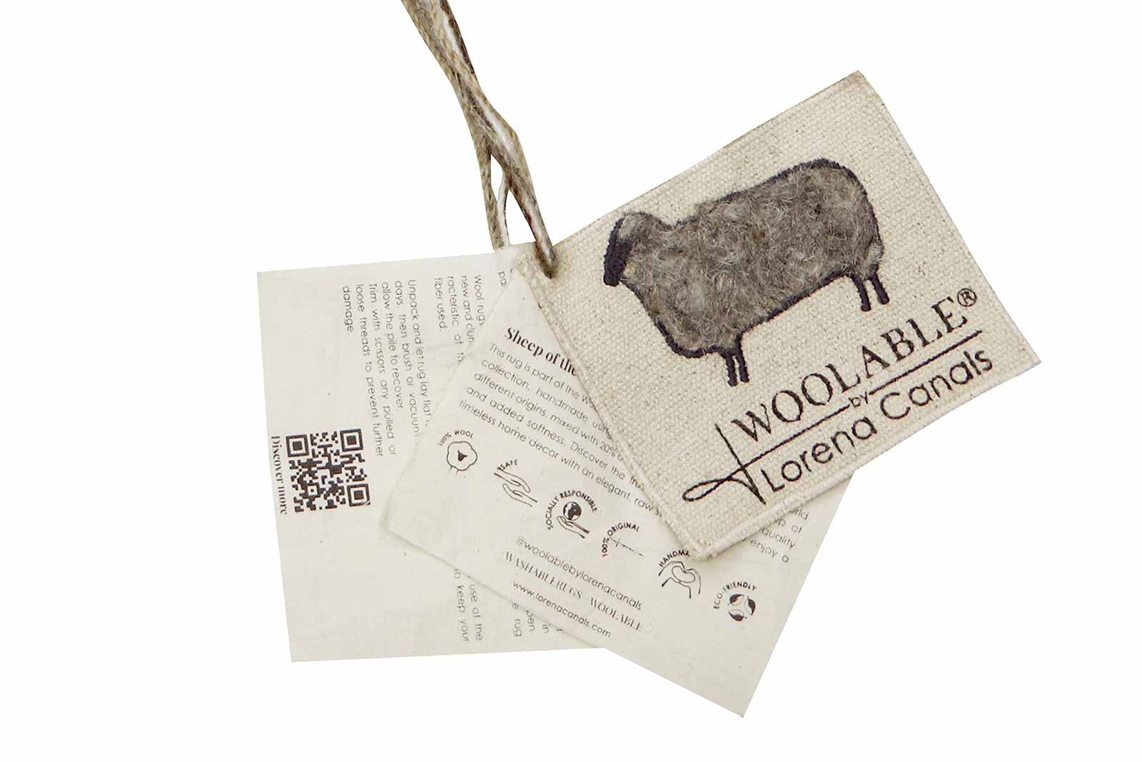 Lorena Canals Woolable tapis Tundra Blended Sheep Grey WO TUN LGR L LB 1