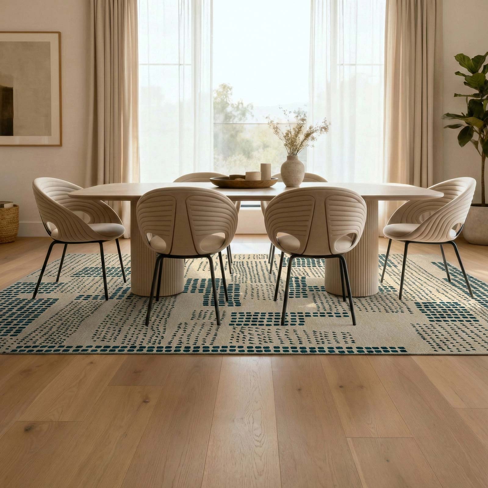 Louis De Poortere tapis Craft 2076 Zen Garden Scots Pine interior