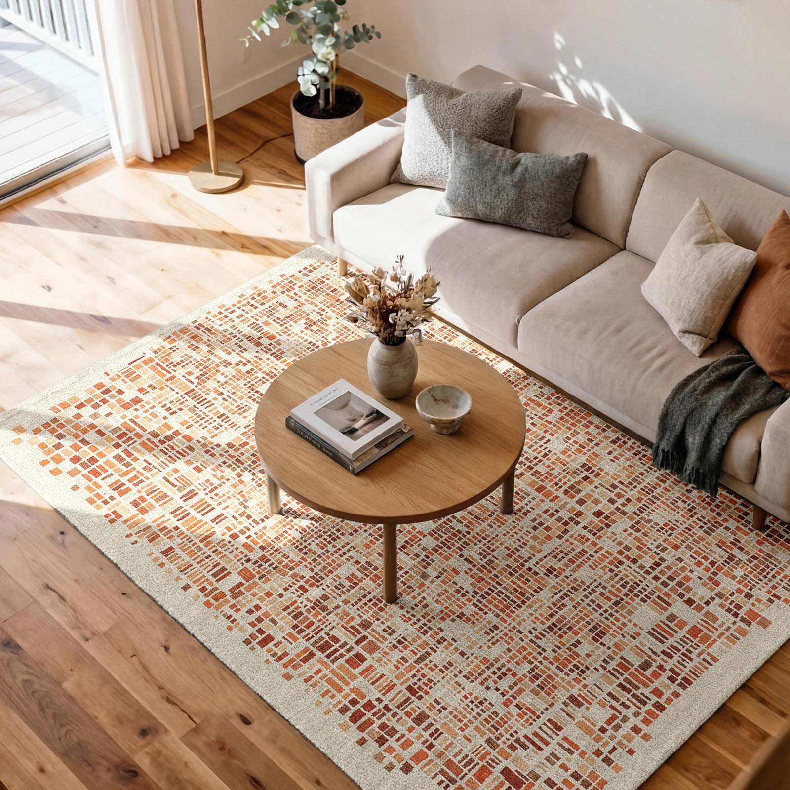 Louis De Poortere tapis Gallery 2098 Cubik Pumpkin interior