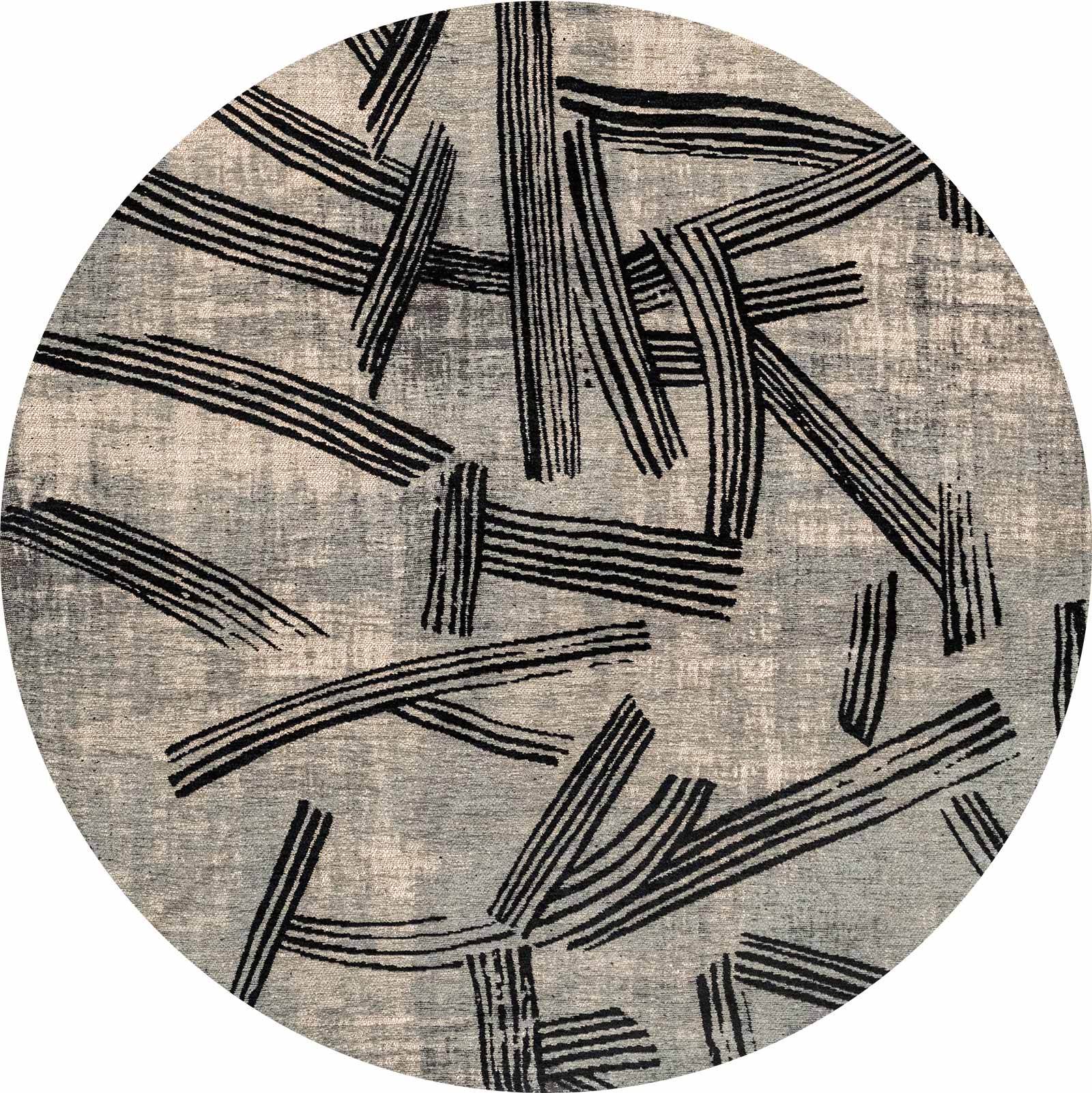 Louis De Poortere tapis Meditation 2066 Kanji Darkstreet round