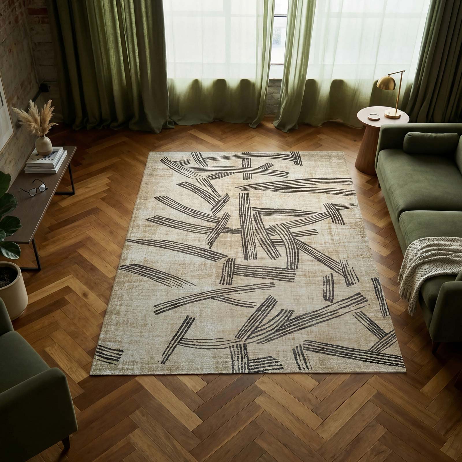 Louis De Poortere tapis Meditation 2067 Kanji Slate interior