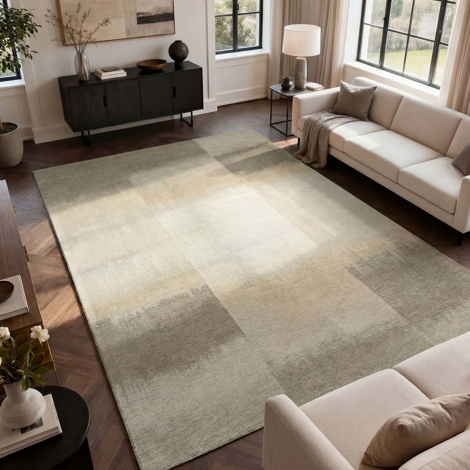 Louis De Poortere tapis Meditation 2070 Sendai Cottage Grey interior