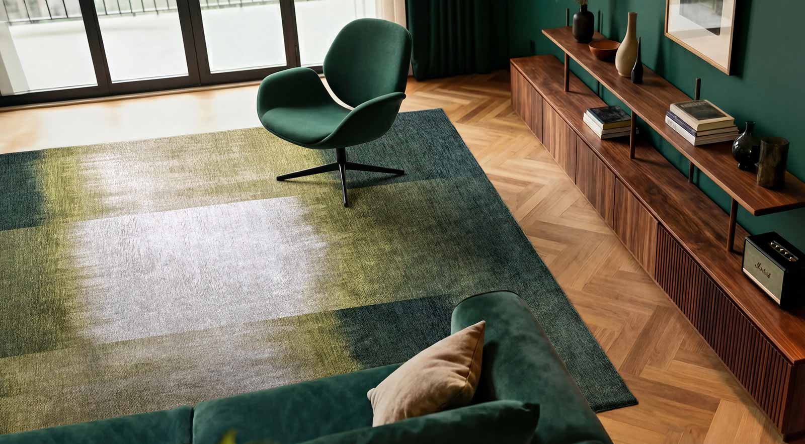 Louis De Poortere tapis Meditation 2071 Sendai Forest Mood interior 2