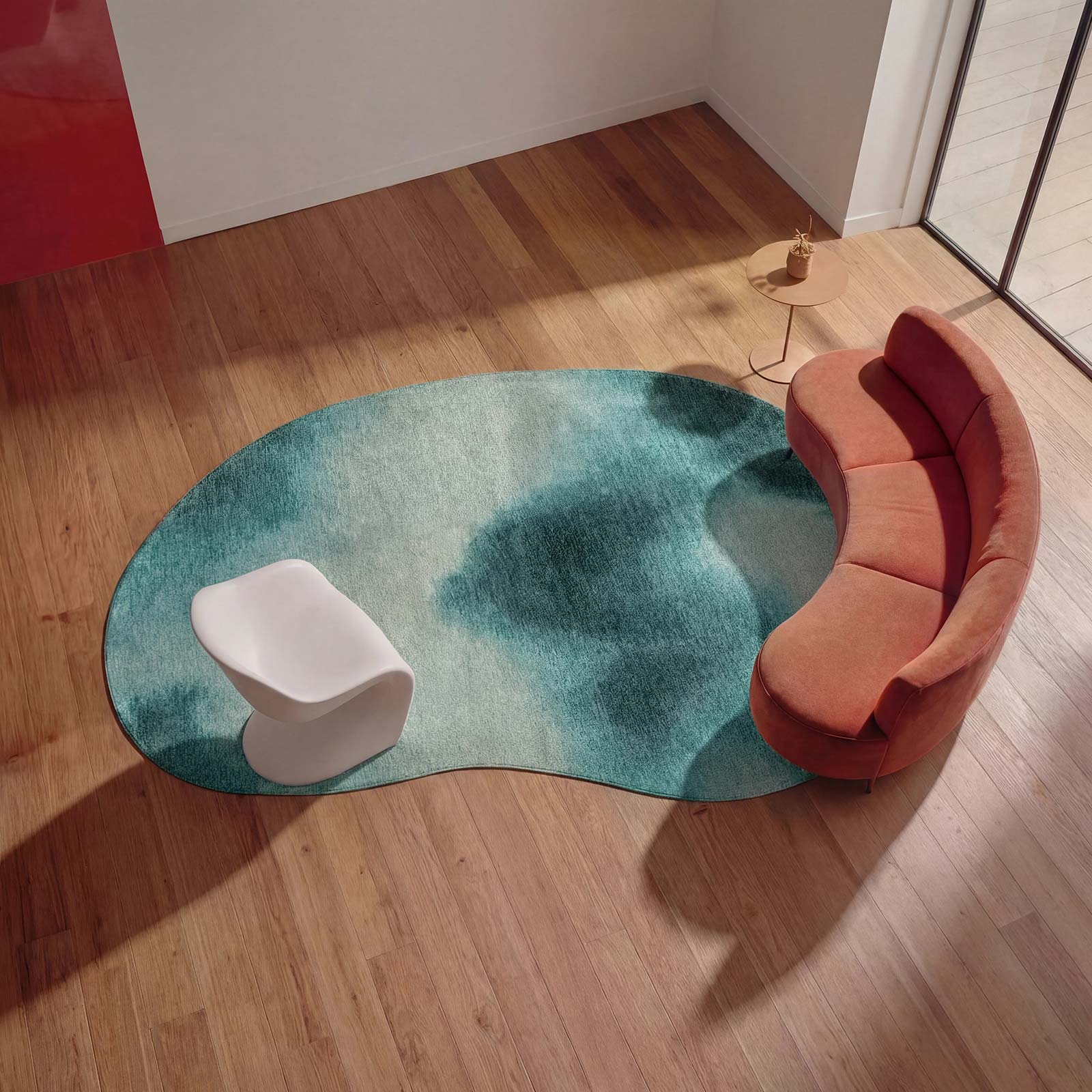 Louis De Poortere tapis Meditation 2093 Aquarelle Storm interior